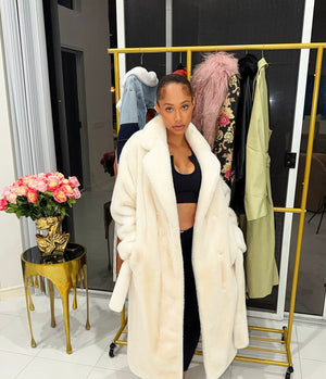 Ivory Royale Faux Fur Coat