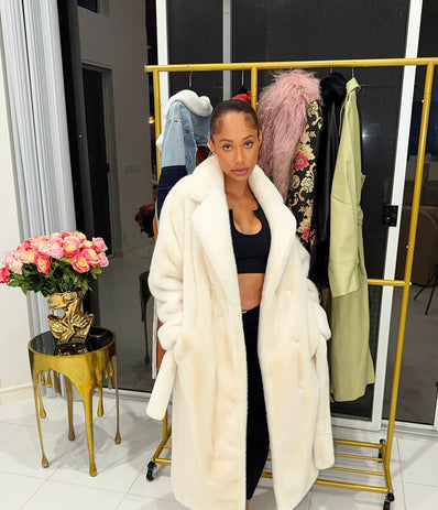Ivory Royale Faux Fur Coat