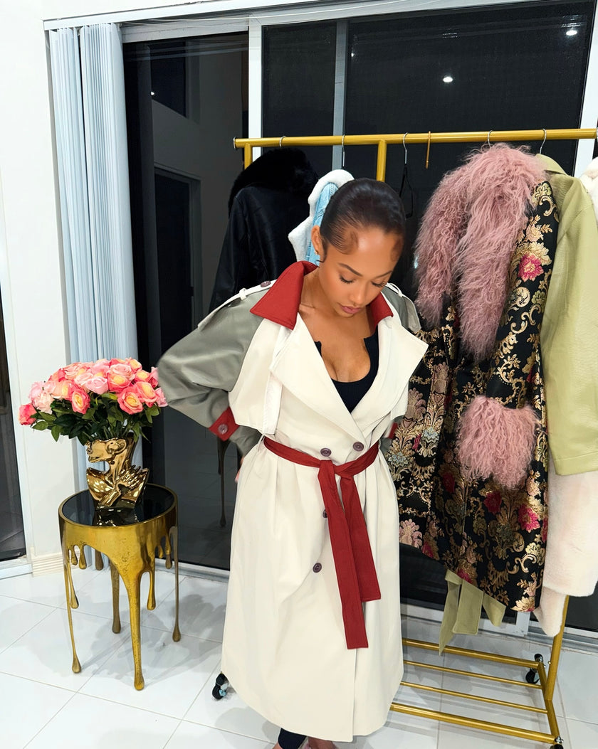 Blush Baroque Statement Coat